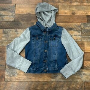 SO denim jacket with hoodie Sz 14 16